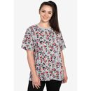 Plus Size Women's Mickey and Minnie Mouse T-Shirt by Disney in Gray (Size 2X (18-20))