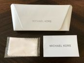 Michael Kors Gafas de Sol Estuche Blanco con Certificado de Tela de Limpieza NUEVO Italia