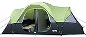 UNP Camping Tent 10-Person-Family Tents, 2 Room Tent, Parties, Music Festival Tent, Big, Easy Up, 5 Large Mesh Windows, Double Layer, Waterproof, Weather Resistant, 18ft x 9ft x78in