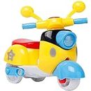 Ramus Mini Scooter Toys for Kids Toddlers Baby Boys Girls Adults Seat Model Toys Steering Wheel Car Toy Track, Mini Motorcycle Toy Pull Back (Random Colour)