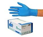 SF Medical Products Guantes de nitrile 200 piezas (L, Azul) sin polvo guantes desechables, sin látex guantes de examen, no estériles