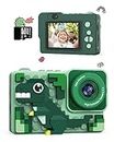 Kizeefun Kids Camera, Cartoon Dinosaurs New Building Block Kids Cameras Christmas Birthday Gifts for Boys Girls Age 3 4 5 6 7 8 9 10 11 12 Years Old, 32GB SD Card Included
