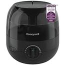 Honeywell HUL525BC Mini Mist™ Ultrasonic Cool Mist Humidifier, Black, with Essential Oil Tray, Variable Output Control, Auto Shut-off, Ultra Quiet Operation, Directional Mist Outlet, Cool Visible Mist