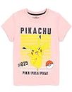 Pokémon T-Shirt Girls Kids Pikachu Caract�ère Jeu à Manches Courtes Rose Top 5-6 Ans