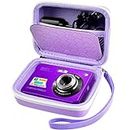Carrying & Protective Case for Digital Camera, AbergBest 21 Mega Pixels 2.7" LCD Rechargeable HD/ Kodak Pixpro/ Canon PowerShot ELPH 180/190 / Sony DSCW800 / DSCW830 Cameras for Travel - Purple