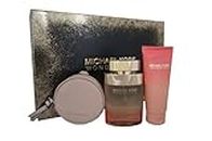 Wonderlust by Michael Kors for Women - 3 Pc Gift Set 3.4oz EDP Spray, 3.4oz Body Lotion, Round Purse