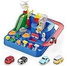 TODARRUN Cars Race Track Toys for Kids 3 4 5 6 7 8 Year Old Boys Girls Gifts,Car Adventure City Rescue Preschool Educational Toys, Vehicle Puzzle Car Track Playsets