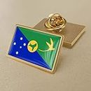 Virtuoa-Art Christmas Island Flag Broches for Women Men - Crystal Epoxy Badge World Flag Badges Country Novelty Charm Jewelry for Patriot Clothing Bag Pin Brooch Accessories,Cuboid,comme Montré