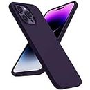 ACRONIX Coque iPhone 14 Pro Max,Coque Silicone Liquide pour iPhone 14 Pro Max(6.7"),Étui Protection Complète, Cover Antichoc à 3 Structure,Microfibre Douce Empêche Les Rayures Coque-Violet foncé