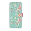 32nd Floral Series 2.0 - Design PU Leather Book Wallet Case Cover for Samsung Galaxy A10 (2019), Designer Flower Pattern Wallet Style Flip Case With Card Slots - Spring Blue