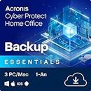 Acronis Cyber Protect Home Office 2023 | Essentials | 3 PC/Mac | 1 An | Windows/Mac/Android/iOS | Sauvegarde | Code d’activation – Envoi par Email