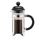Coffee Press Glass Hand Punch Coffee Maker Household Small Portable Filter Teapot Small Capacity Appliance Coffee Maker (Color : Black Size : 350ml)