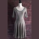 Lularoe Dresses | Lularoe Nicole Solid Gray Ringer Dress | Color: Gray | Size: Xxs