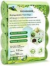 Biomüllbeutel 5L, Kompostierbare Müllbeutel 80 Zählungen, Dicker Abbaubarer Müllsack Für Haushalts-/Gartenabfälle in Küche-/Büro(Grün)