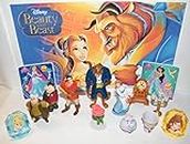 Beauty and The Beast Movie Deluxe Figure Toy Set with 2 ToyRings, 2 Stickers and 10 Fun Figures Including Belle, The Beast Prince and All The Popular Characters!