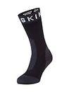 SEALSKINZ Unisex Waterproof Extreme Cold Weather Mid Length Sock, Black/Grey/White, Medium