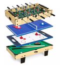 Gem Toys 4-in-1 Games - Soccer, Table Tennis, Hockey and Billiard Table (3 ft) 