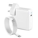 Mac Book Pro Charger 96W USB C Charger Power Adapter Compatible with MacBook Pro 16/15/13 inch 2018/2019/2020/2021, New MacBook Air 13 inch, iPad Pro, LED Indicator, 5.9ft 5A USB-C to C Cord