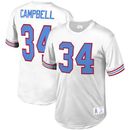 Men's Mitchell & Ness Earl Campbell White Houston Oilers Retired Player Name Number Mesh Top