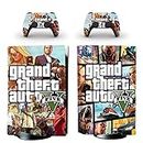 PS5 Disc Skin Wrap Vinyl Sticker Decal GTA5 - For Playstation 5 Console and 2 Controllers