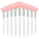 9 Pieces Facial Brushes Fan Mask Brushes, Soft Facial Applicator Brushes Tools for Peel Glycolic Mask Makeup for Mud Cream (Pink, White)