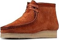 Clarks - Mens Wallabee Boot Low Boot, 7 UK, Tan Hairy