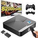 Retro Game Console Super Console X2 with 82,000+Games,Video Game Console with EmuElec 4.5&Android TV 9.0 System,Plug&Play 4K HD Emulator Console Compatible with PSP/PS1/DC/SEGA/NAOMI,2.4+5G,BT 5.0 (64GB)