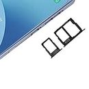 Samsung Original SIM Card Tray Holder Slot Replacement for Samsung Galaxy J7 (2017) (J730F/DS) - Non Retail Packaging (Black)