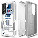 Case for Samsung Galaxy S22+, R2D2 Astromech Droid Robot Pattern Shock-Absorption Hard PC and Inner Silicone Hybrid Dual Layer Armor Defender Case for Samsung Galaxy S22 Plus 5G