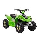 Aosom 6V Kids ATV 4-Wheeler Ride on Car, Electric Motorized Quad Battery Powered Vehicle with Forward/Reverse Switch for 18-36 Months Old Toddlers, Green