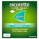 Nicorette Icy White Gum Nicotine 210 Piece, 2 mg