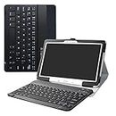 Samsung Galaxy Tab S 10.5 Wireless Keyboard Case,LiuShan Detachable Wireless Keyboard Standing PU Leather Cover for 10.5" Samsung Galaxy Tab S 10.5 Inch (SM-T800 SM-T805) Android Tablet PC,Black