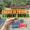 3Pcs Student Driver Magnet Car Signs Please Be Patient Car Bumper Sticker Decal