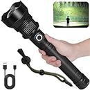 Cinlinso Flashlights High Lumens Rechargeable, 990,000 Lumens Super Bright Led Flashlight, Flash Light with 5 Modes, IPX6 Waterproof, Handheld Powerful Flashlight for hu∩ting, Camping, Emergencies