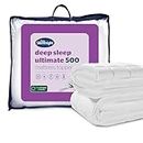 Silentnight Deep Sleep 5cm Double Mattress Topper - Luxury Soft 5cm Thick Deep Mattress Topper Enhancer Pad Protector with Easy Fit Straps - Hypoallergenic and Machine Washable - Double - 190x135cm
