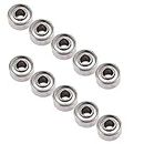 ASR Miniature Small Bearing 693ZZ 3 x 8 x 4 mm Deep Groove Ball Bearing, 10 Pcs, Double Metal Shielded Miniature Ball Bearings, Fit for Skateboard Bearings, Hand Spinne, Cooling Fan etc. (Pack of 10)