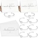 JUDITH & FLORINE Gold Foil Will You Be My Bridesmaid Maid of Honor Card & Tie The Knot Bracelet Set of 4, 5, 6, 7, Metal, no gemstone