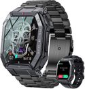 Military Smart Watch for Men 5ATM Waterproof (Answer/Make Call) Rugged Tactical 