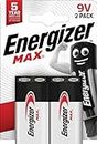 New-Battery, Energizer Max, 9V 2 Pk. - 522Bp2Ene