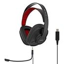 Koss GMR-540-ISO USB Over-Ear Gaming Headphones, Two Cords with Microphone Included, Black (Closed-Back, USB)