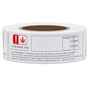 Hybsk Contiene etichette di avvertimento THC con adesivi da 3 x 7 pollici per avviso e indicazione