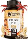 Keto Base Plus Day - 90 Kapseln - Stoffwechsel - grüner Tee Extrakt, Cayennepfeffer, Ingwer & Koffein - beliebt bei Keto Diät Gewichtsmanagement & vegan