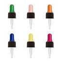 Year of Plenty Glass Eye Droppers for 5ml Essential Oil Bottles - Set of 6 - Multicolored - Compatible with doTERRA and Young Living 5ml Bottles (6)