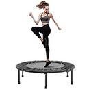 The Fellie Trampoline Mini Trampoline 38''Folding Fitness Rebounder Trampoline Exercise Trampoline for Adults Kids Indoor Outdoor Jumping Training