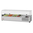 Turbo Air CTST-1200G-13-N E-Line 47 1/4" Countertop Sandwich/Salad Prep Table w/ Clear Hood, 115v, Stainless Steel