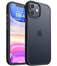 CANSHN Funda Mate para iPhone 11 [Bordes Cuadrados] Translúcido Duro Trasero a Prueba de Golpes Carcasa Protectora de Teléfono para iPhone 11 6.1 Pulgadas - Negro