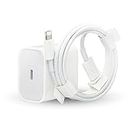 Original 20W Fast Charger Adapter for iPhone SE, iPhone 5,5S, 5se, iPhone 6, 6s, 6s Plus, iPhone 7, 7 Plus, iPhone 8, 8 Plus (Adapter & Cable) (5WTT047)