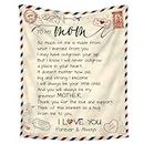 WRAPIX Gifts for Mom from Daughter, Son - Mothers Day, Valentines Day, Christmas, Birthday Gifts for Mom, Mama, Bonus Mom, Mother in Law, Stepmom Gift Ideas - Fleece Throw Blankets 50x60 in