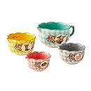 The Pioneer Woman Ceramic Measuring Cup Set Sweet Romance Blossoms 4-Piece Made of stoneware, this kitchen prep set includes a four-piece nesting measuring bowl set