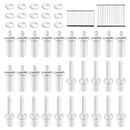 85 Pcs Shutter Repair Kit, Plantation Shutter Repair Tool Set, Includes Spring Loaded Shutter Replacement Pins, 0.75inch and 0.6inch Tilt Rod Louvers Staples for Shutters